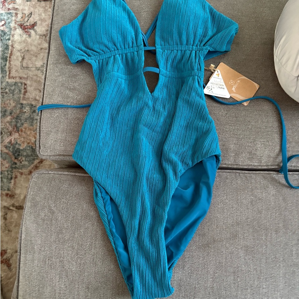 Blue One-Piece Swimsuit